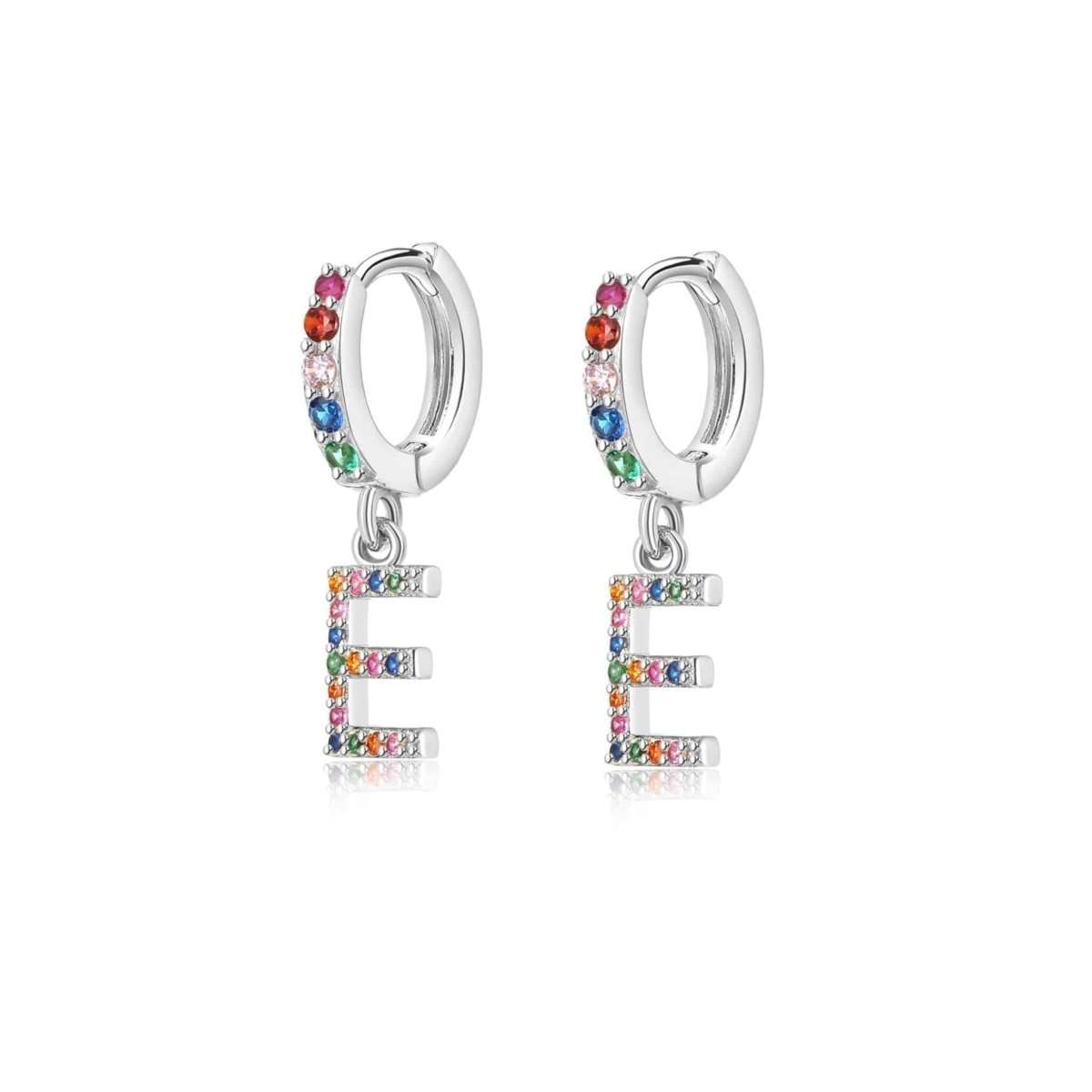 Pendientes Inicial Rainbow-Hoops