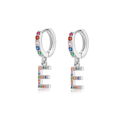 Pendientes Inicial Rainbow-Hoops