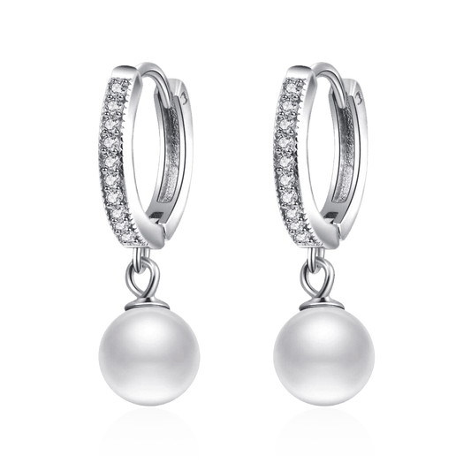 Pendientes Perla y Brillantes