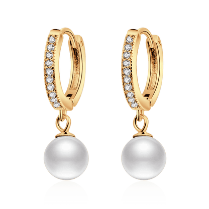 Pendientes Perla y Brillantes