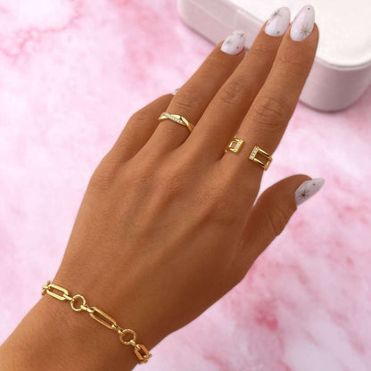 Pulsera Eslabón y Círculo