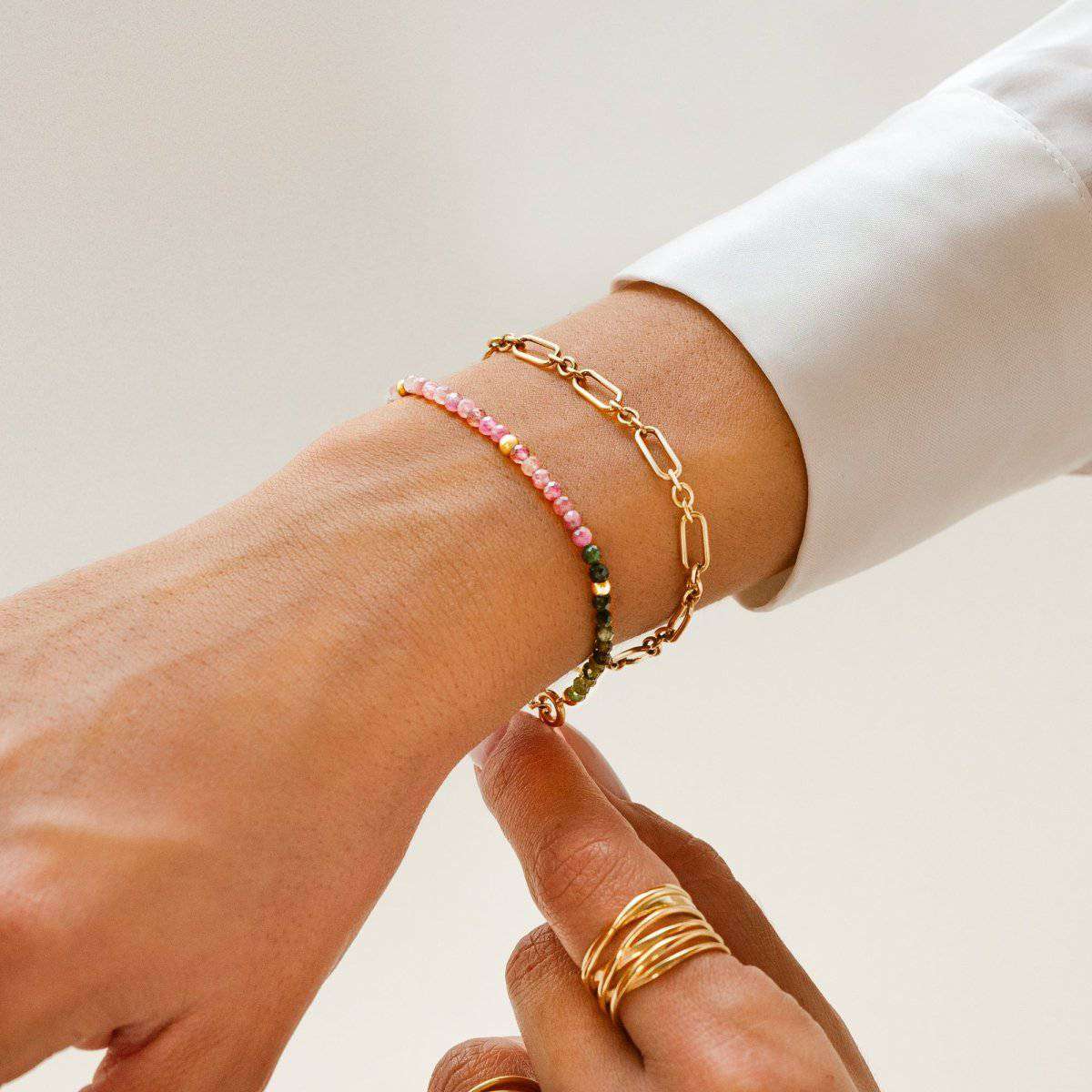 Pulsera Eslabón y Círculo