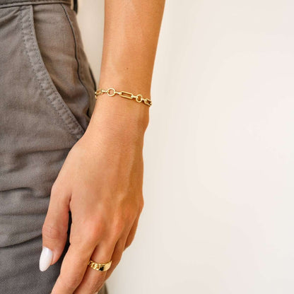 Pulsera Eslabón y Círculo