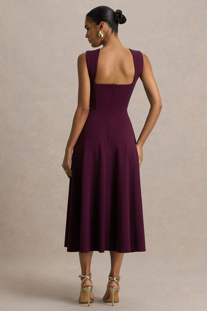 Andromeda | Vestido Midi Burdeos Sweetheart