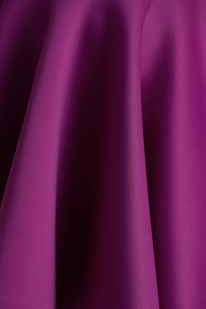 Peggy | Vestido Corto Skater En Tono Morera Con Escote Halter