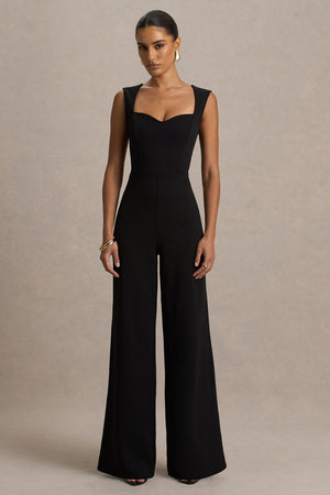 Everlee | Mono Negro Con Escote Corazón