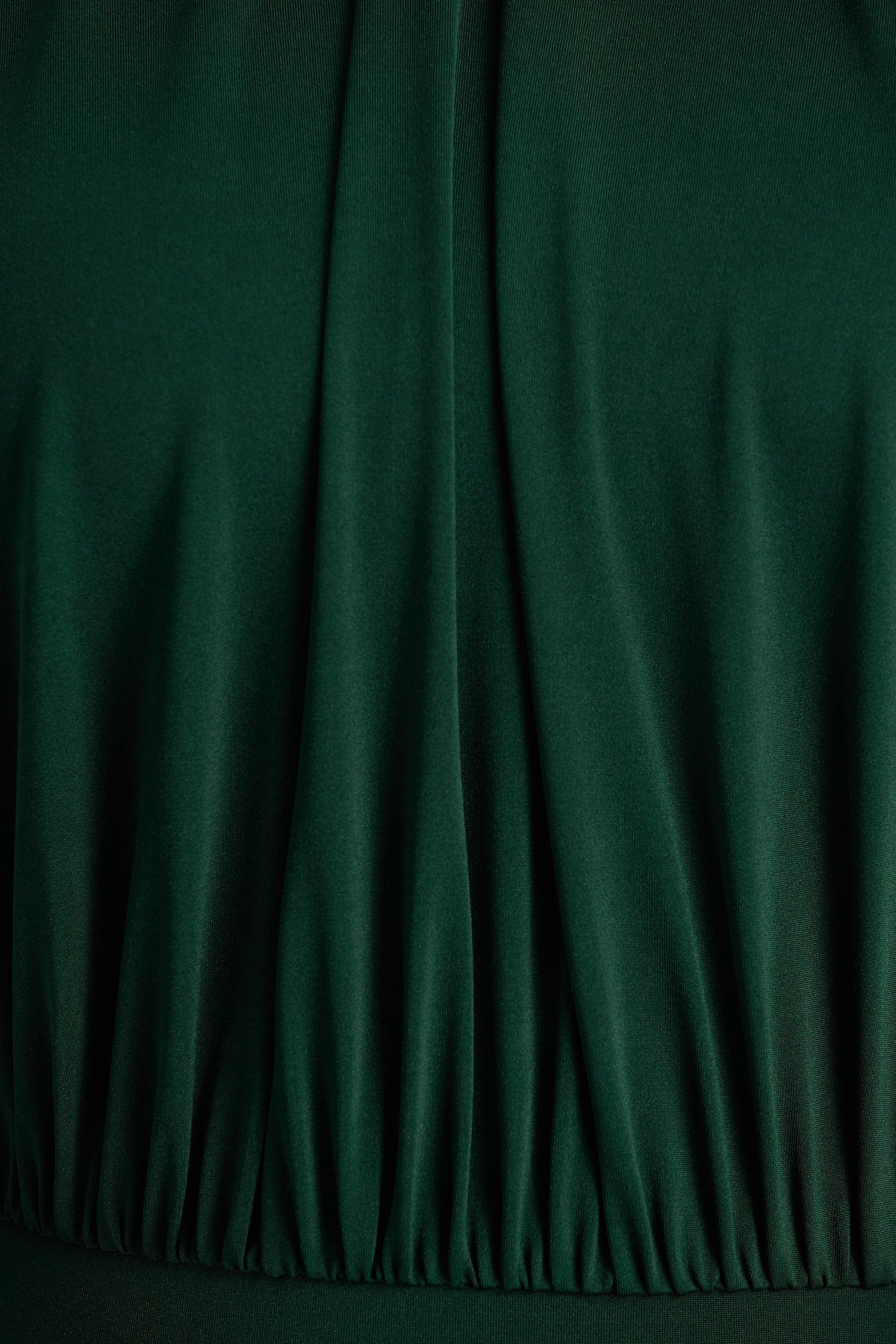 Darielle | Vestido largo de Escote Alto con Mangas Capa Verde Botella