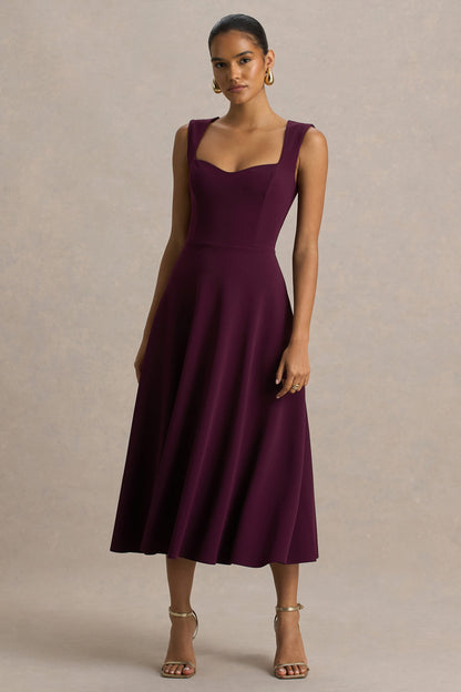 Andromeda | Vestido Midi Burdeos Sweetheart