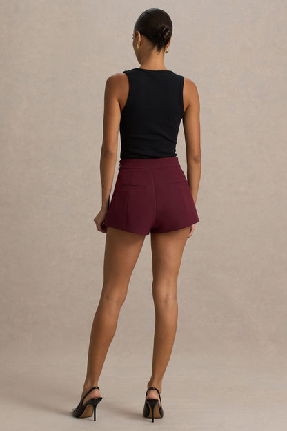 Lina | Shorts Burdeos Entallados