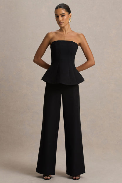 Silvia | Pantalones Negros de Corte Recto
