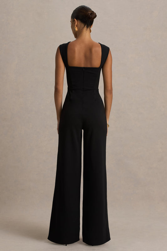 Everlee | Mono Negro Con Escote Corazón
