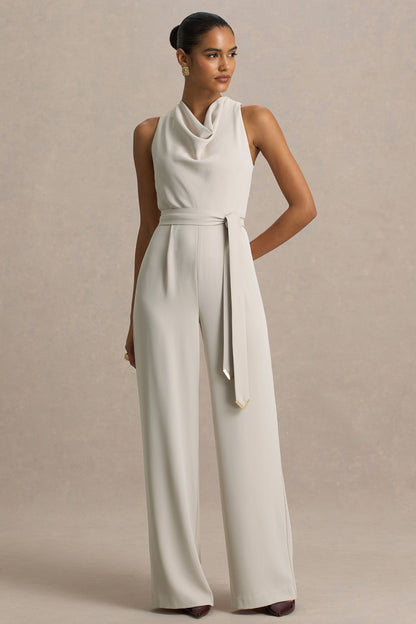 Corina | Mono Nude con Cuello Halter y Detalle de Lazo