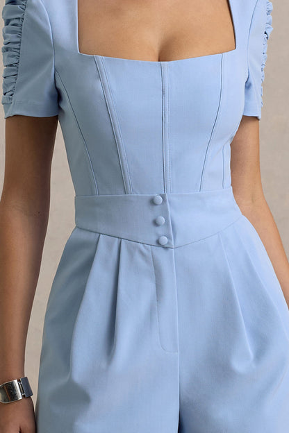Brizzie | Mono con escote cuadrado en azul claro
