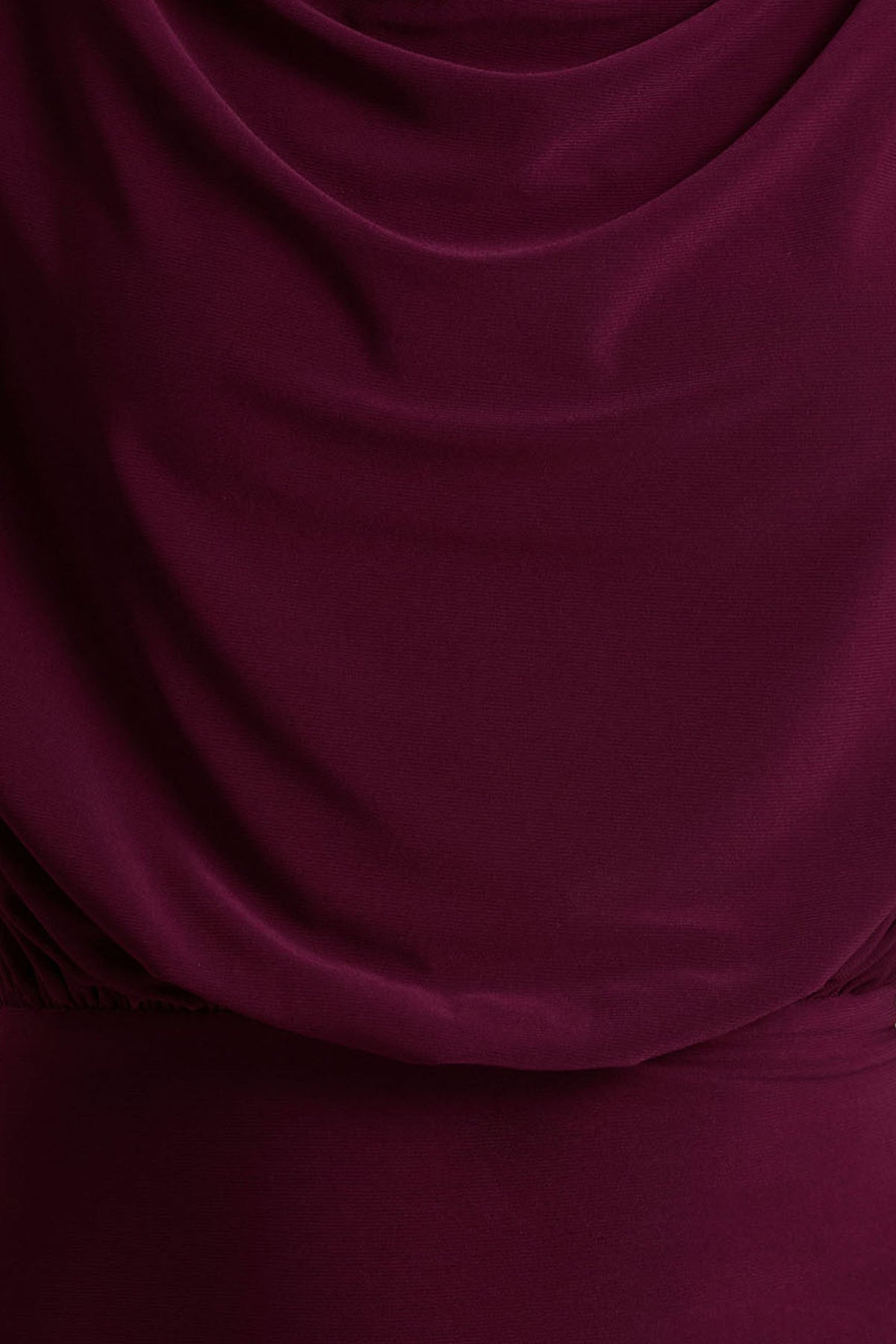 Hermia | Vestido Midi Burdeos De Cuello Alto Sin Mangas