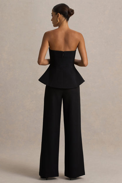 Silvia | Pantalones Negros de Corte Recto