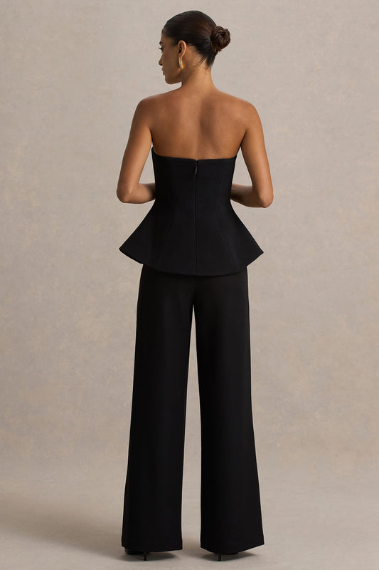 Silvia | Pantalones Negros de Corte Recto