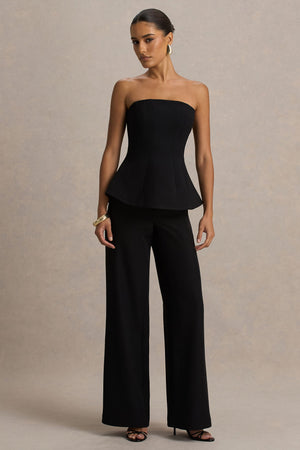Silvia | Pantalones Negros de Corte Recto