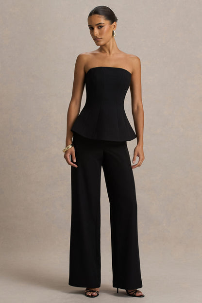 Silvia | Pantalones Negros de Corte Recto