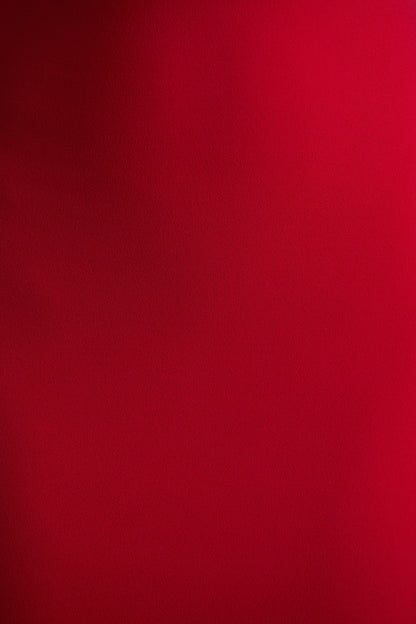 Dakota |  Vestido midi rojo con mangas abullonadas