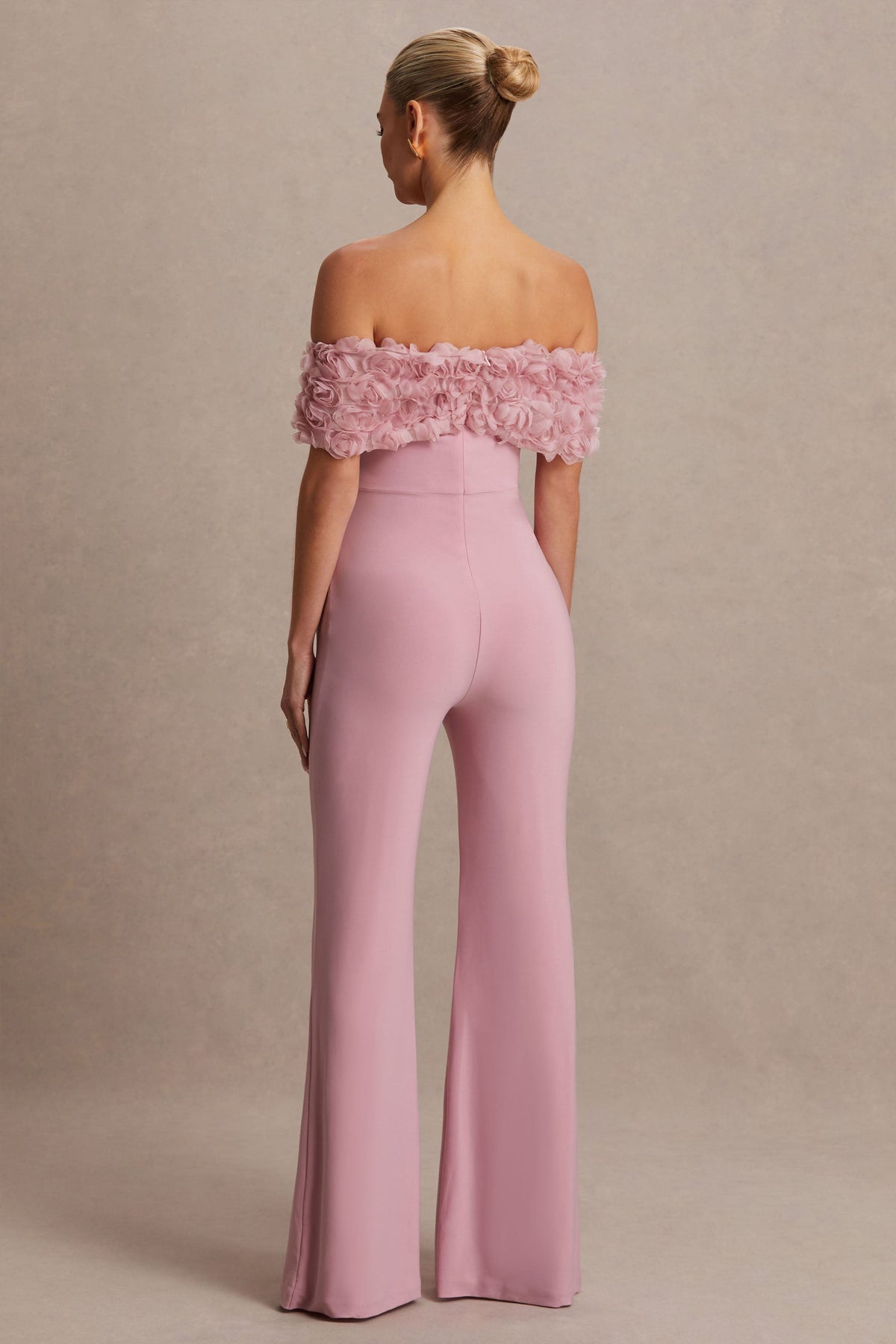 Sallow | Mono premamá en Rosa con Flores y Escote Bardot