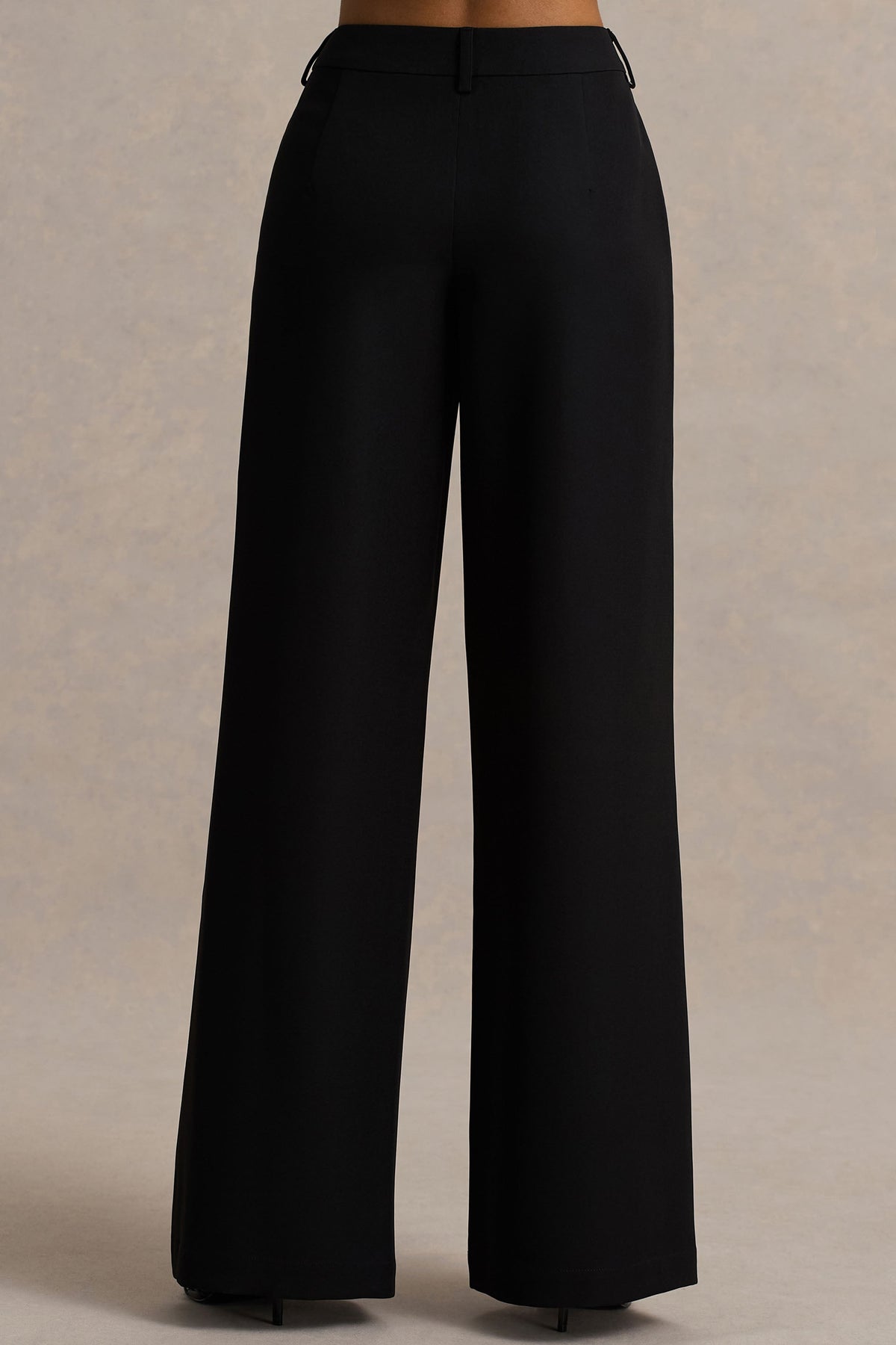 Silvia | Pantalones Negros de Corte Recto
