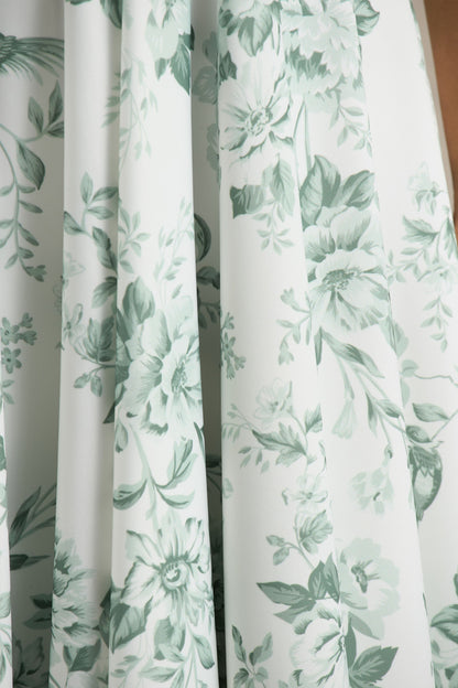 Lissa | Vestido Midi con Escote Cuadrado y Estampado Verde floral