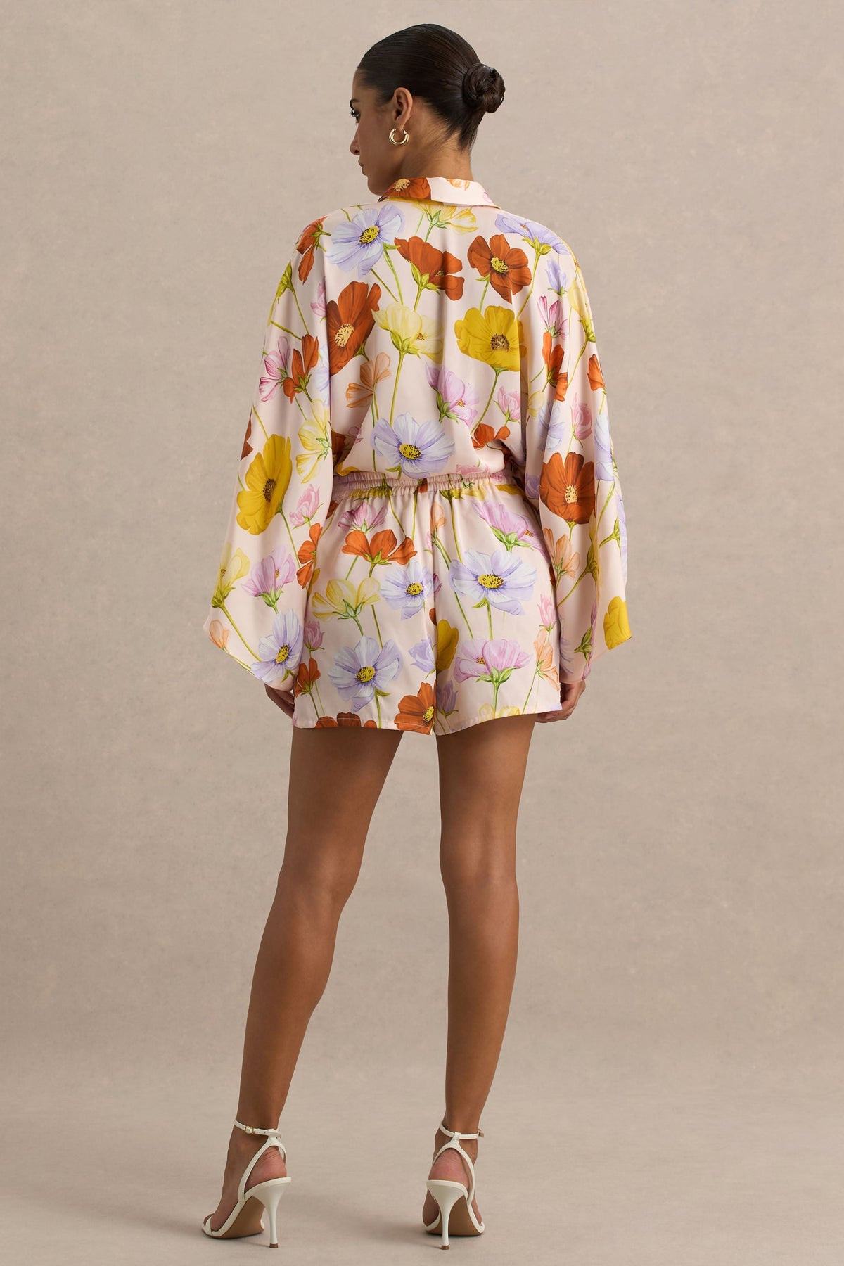 Sovran | Pantalones cortos satinados con Estampado Floral