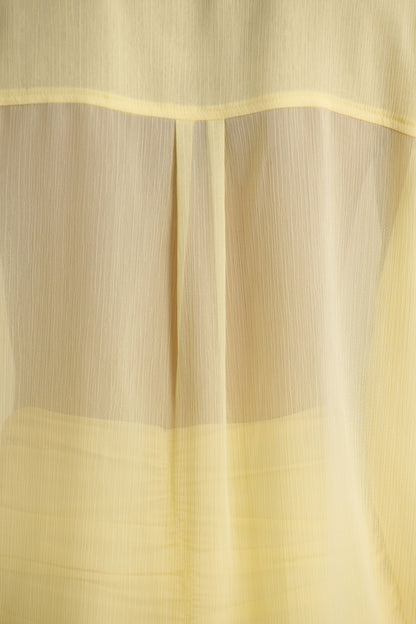 Zinna | Camisa de gasa transparente en color amarillo pastel